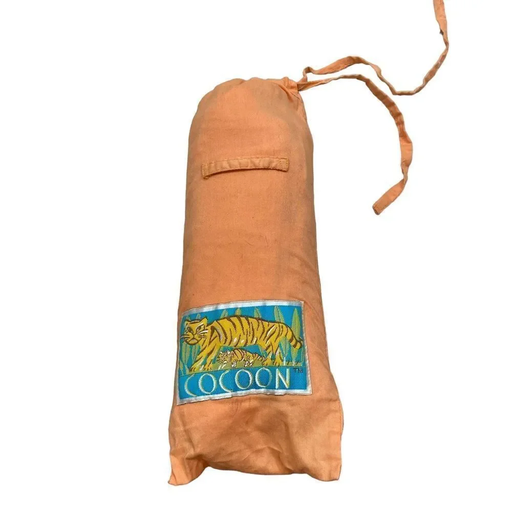Vintage Kids Cocoon Brand Cotton TravelSheet Orange with Cotton Stuff Sack‎